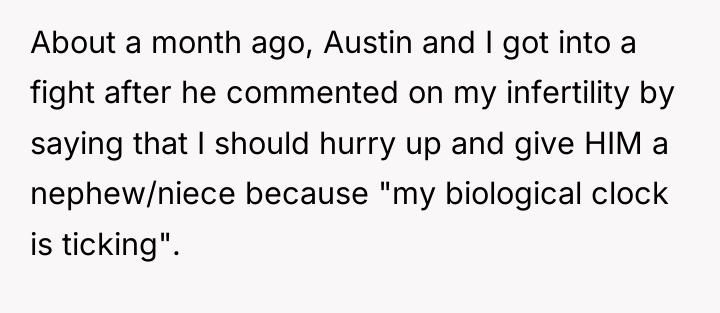About a month ago, Austin and I got into a...