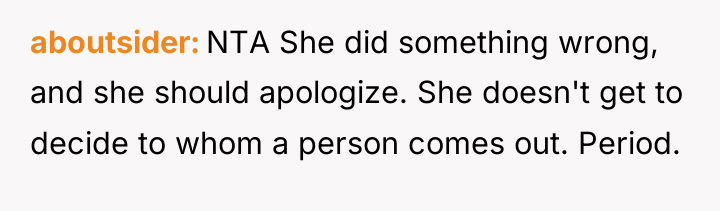 aboutsider NTA She did something wrong, and she should apologize....
