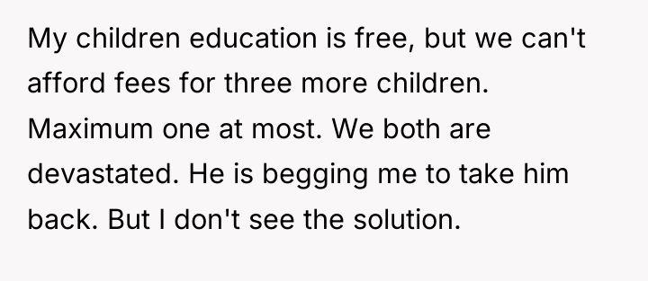 My children education is free, but we can't afford fees...