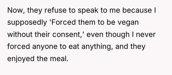 Now, they refuse to speak to me because I supposedly...