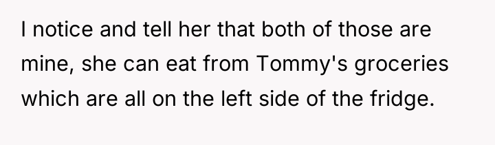I notice and tell her that both of those are...