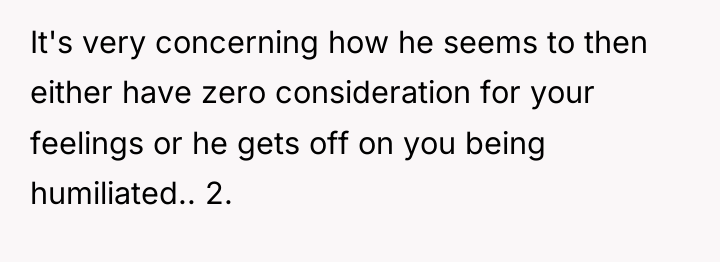 It's very concerning how he seems to then either have...
