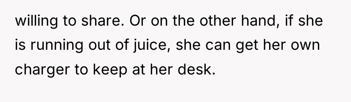 willing to share. Or on the other hand, if she...