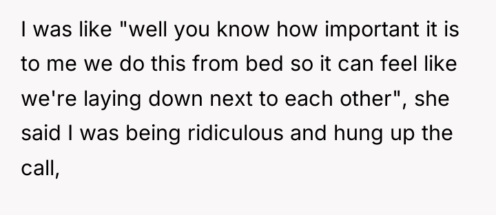 I was like "well you know how important it is...