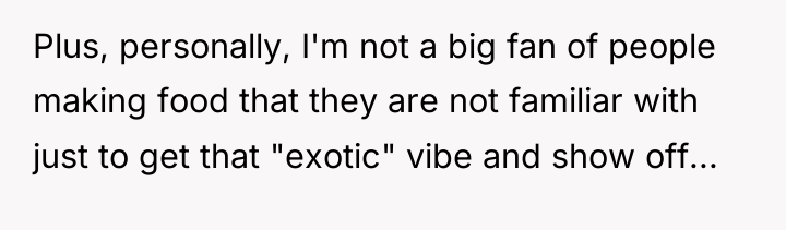 Plus, personally, I'm not a big fan of people making...