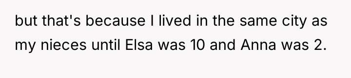but that's because I lived in the same city as...