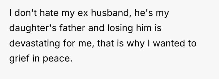 I don't hate my ex husband, he's my daughter's father...