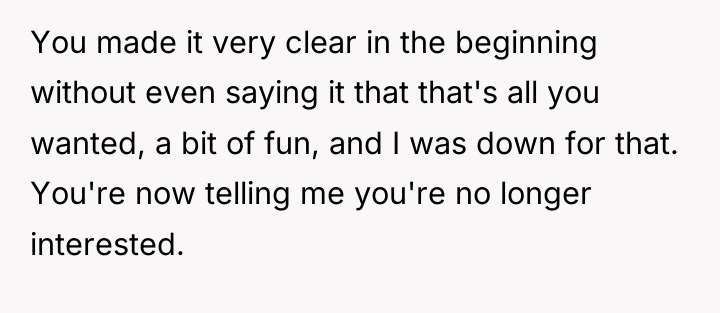 You made it very clear in the beginning without even...