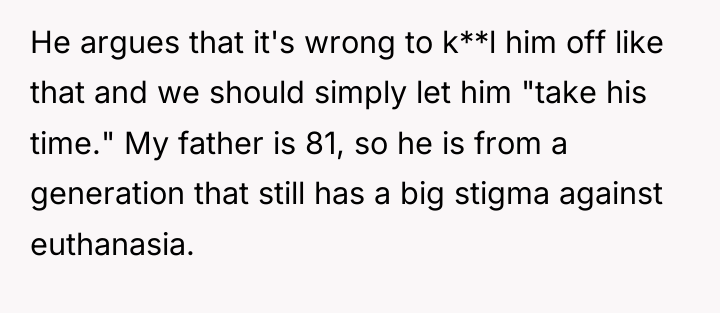 He argues that it's wrong to k**l him off like...