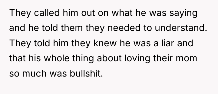 They called him out on what he was saying and...