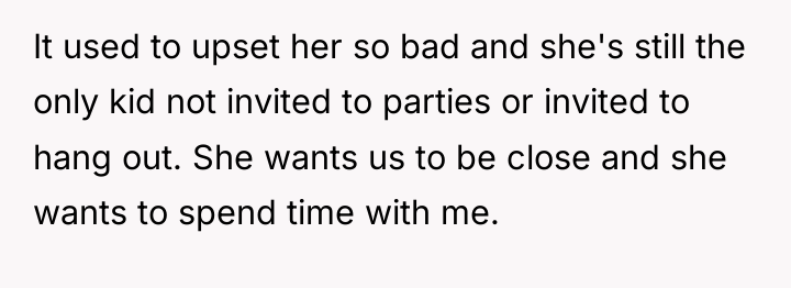 It used to upset her so bad and she's still...