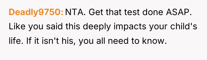Deadly9750 NTA. Get that test done ASAP. Like you said...