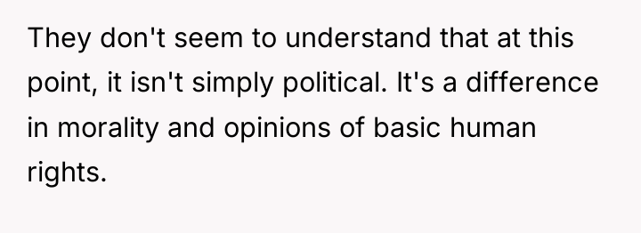 They don't seem to understand that at this point, it...