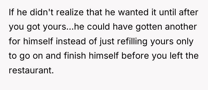 If he didn't realize that he wanted it until after...