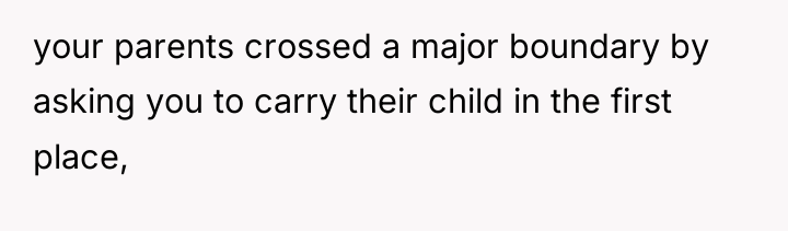 your parents crossed a major boundary by asking you to...