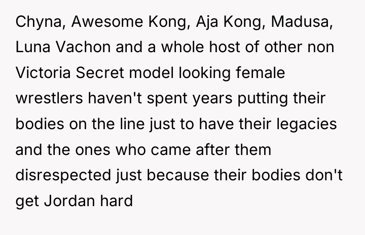Chyna, Awesome Kong, Aja Kong, Madusa, Luna Vachon and a...