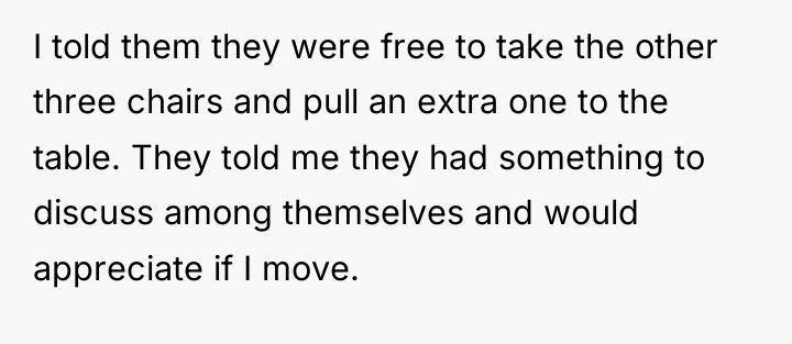 I told them they were free to take the other...
