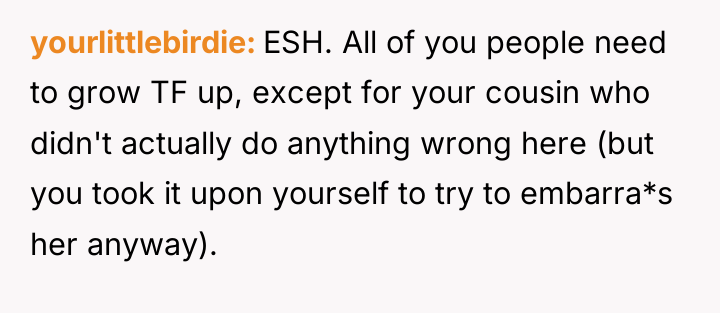yourlittlebirdie ESH. All of you people need to grow TF...