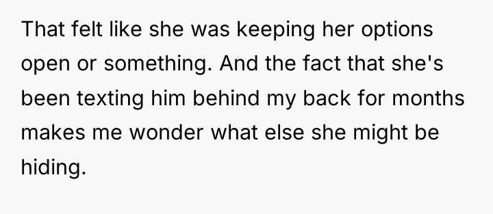 That felt like she was keeping her options open or...