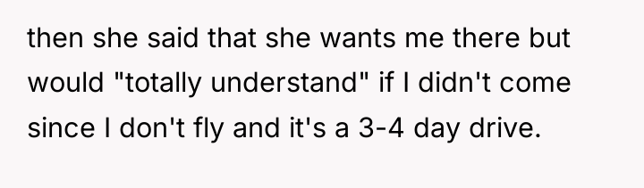 then she said that she wants me there but would...