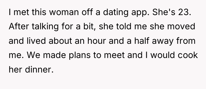 I met this woman off a dating app. She's 23....