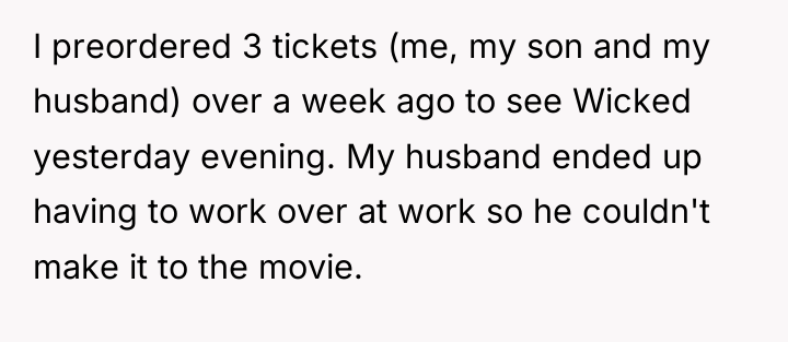 I preordered 3 tickets (me, my son and my husband)...