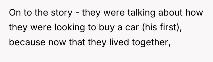 On to the story - they were talking about how...
