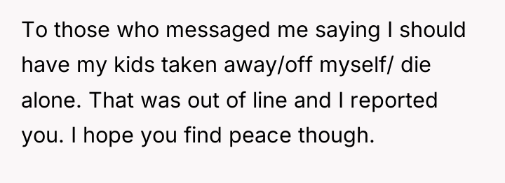 To those who messaged me saying I should have my...