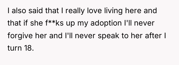 I also said that I really love living here and...