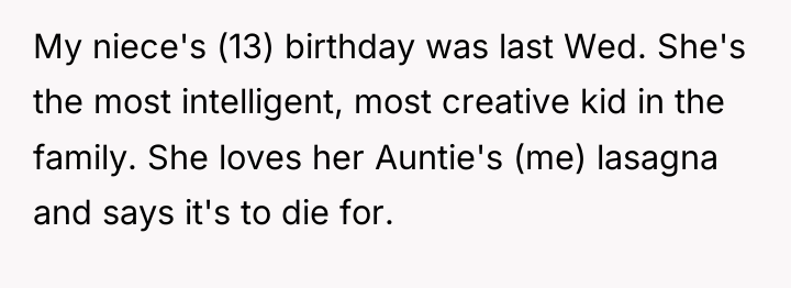 My niece's (13) birthday was last Wed. She's the most...