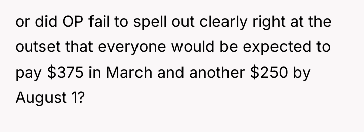 or did OP fail to spell out clearly right at...