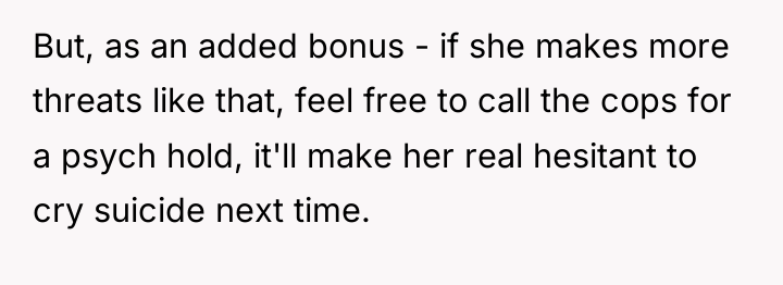 But, as an added bonus - if she makes more...