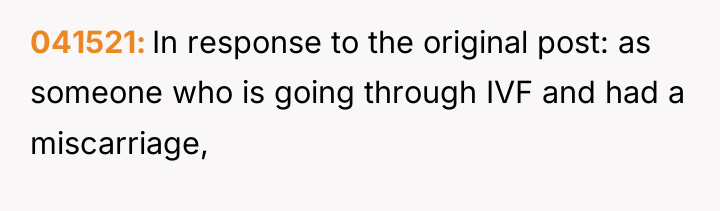 041521 In response to the original post: as someone who...