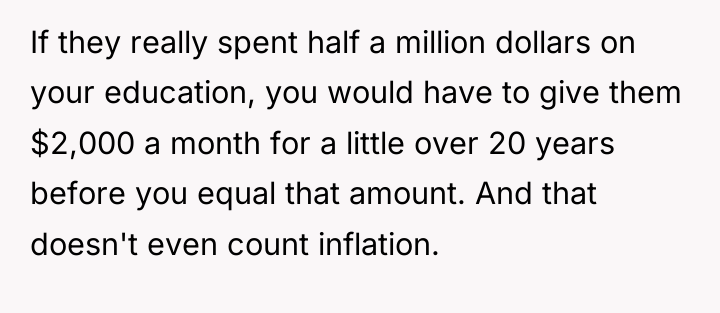 If they really spent half a million dollars on your...