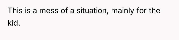 This is a mess of a situation, mainly for the...