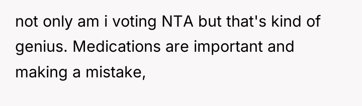 not only am i voting NTA but that's kind of...