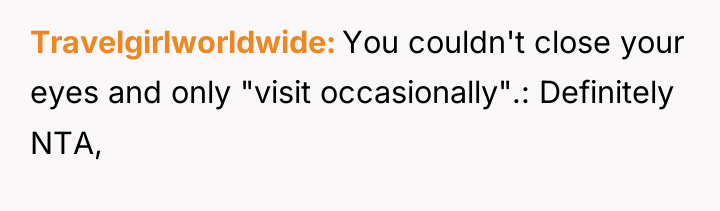 Travelgirlworldwide You couldn't close your eyes and only "visit occasionally".:...