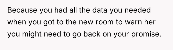 Because you had all the data you needed when you...