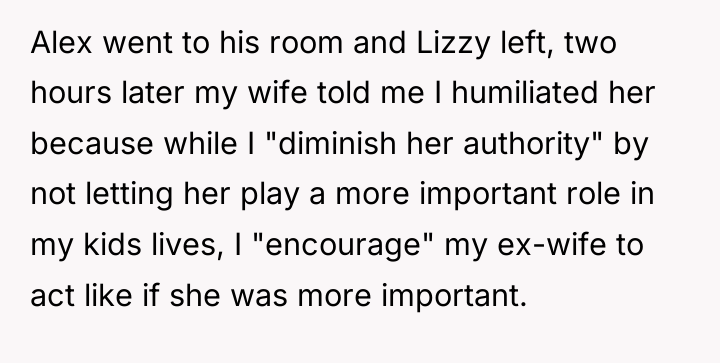 Alex went to his room and Lizzy left, two hours...