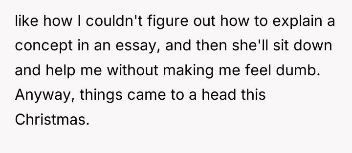 like how I couldn't figure out how to explain a...