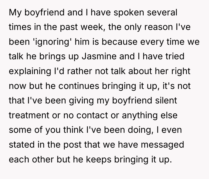 My boyfriend and I have spoken several times in the...