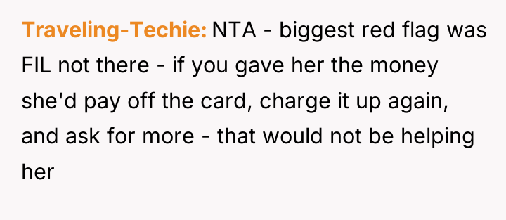 Traveling-Techie NTA - biggest red flag was FIL not there...