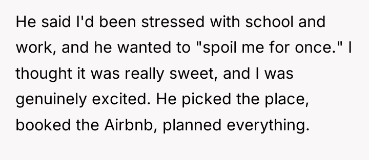 He said I'd been stressed with school and work, and...