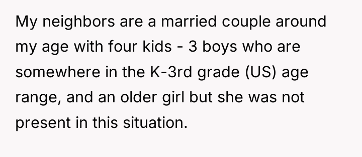 My neighbors are a married couple around my age with...