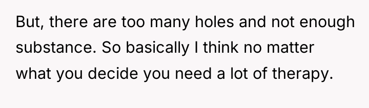 But, there are too many holes and not enough substance....