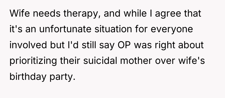 Wife needs therapy, and while I agree that it's an...
