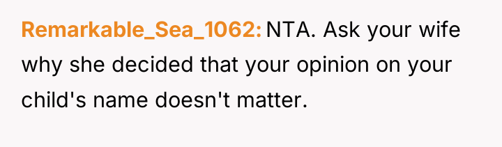 Remarkable_Sea_1062 NTA. Ask your wife why she decided that your...
