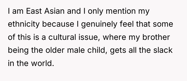 I am East Asian and I only mention my ethnicity...