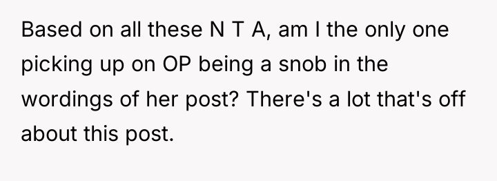 Based on all these N T A, am I the...