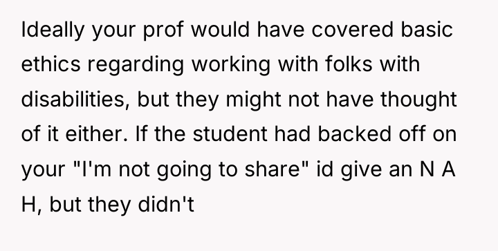 Ideally your prof would have covered basic ethics regarding working...